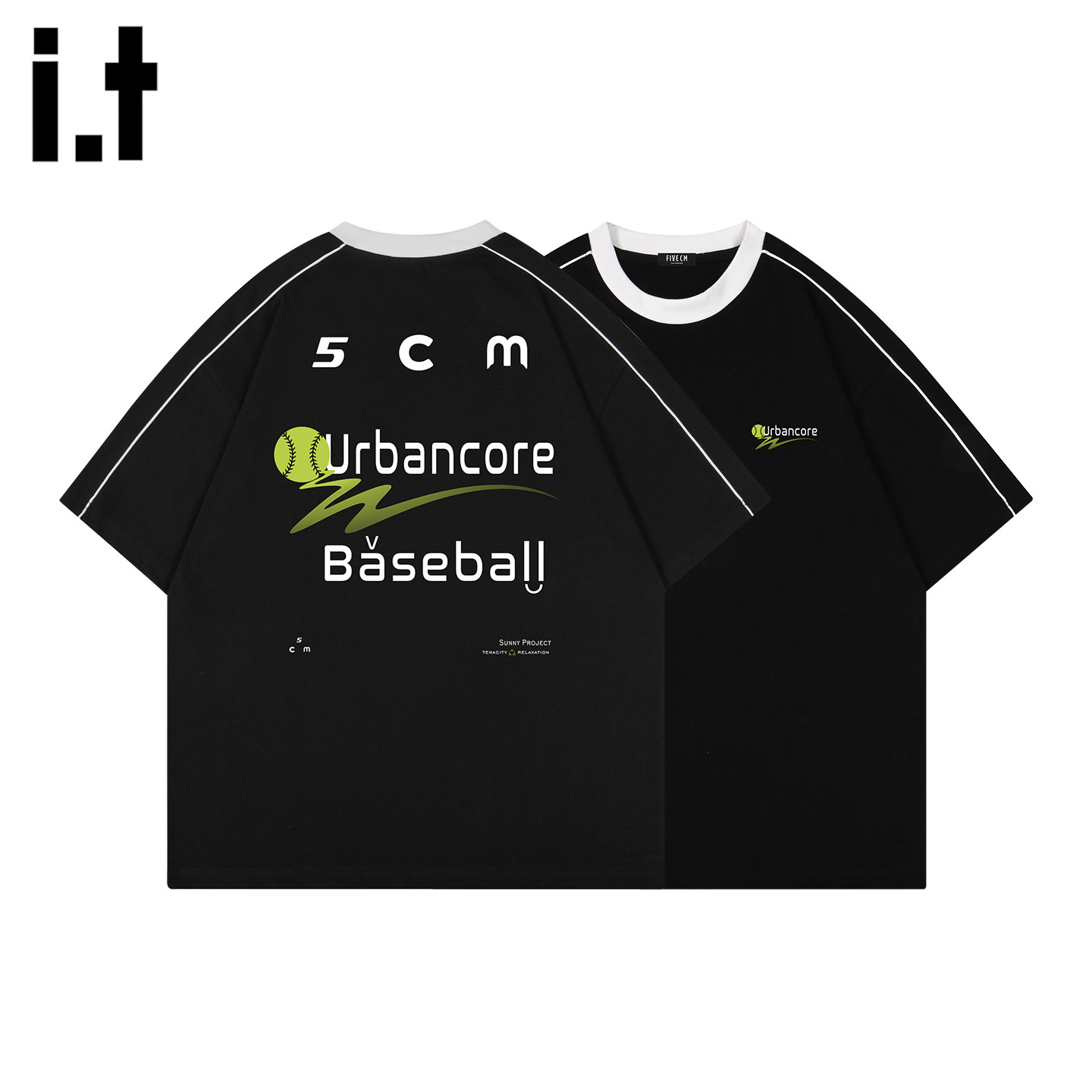 it :5cm/FIVECM2026夏季圆领短袖T恤男女新款宽松休闲百搭上衣潮