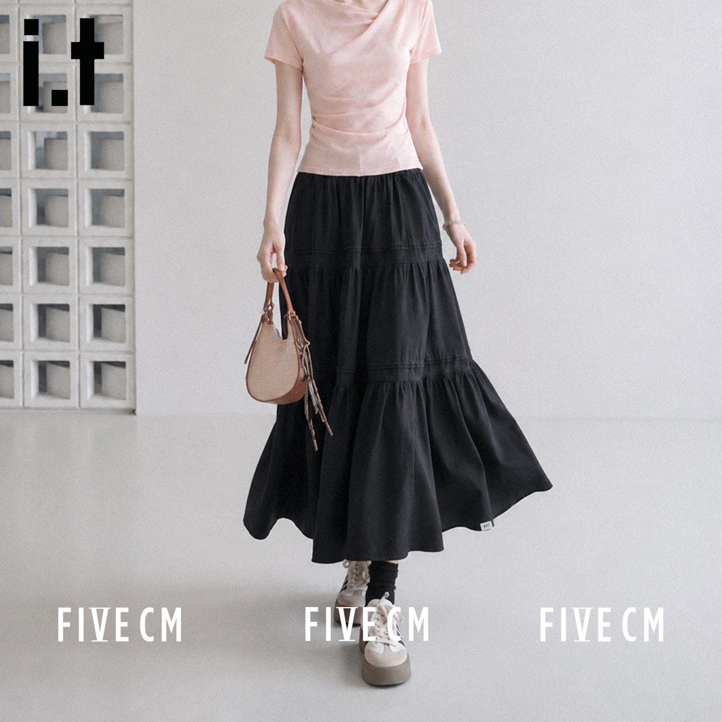 itFIVECM大裙摆蛋糕女长裙
