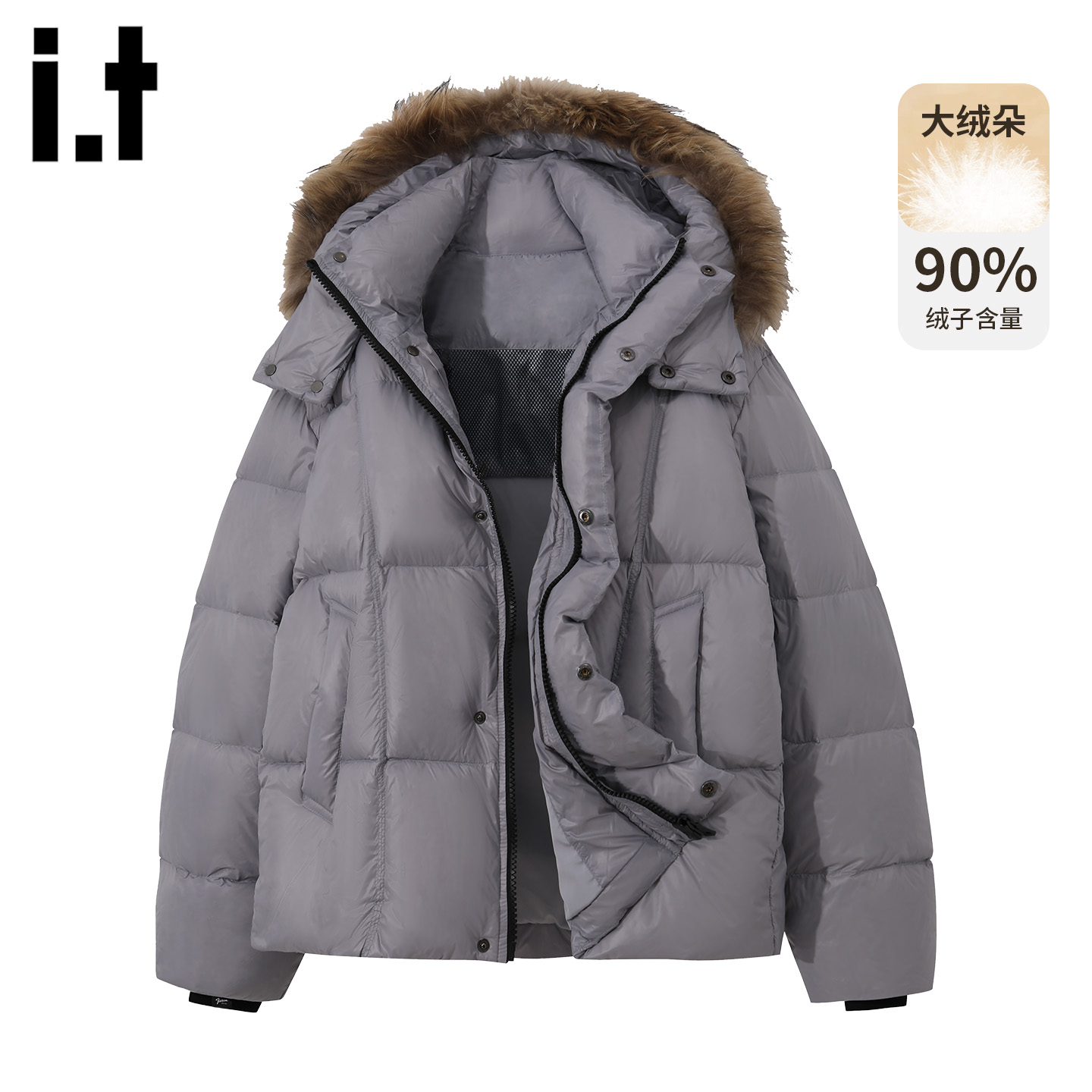 2025年冬季卡其外穿拉链单件连帽