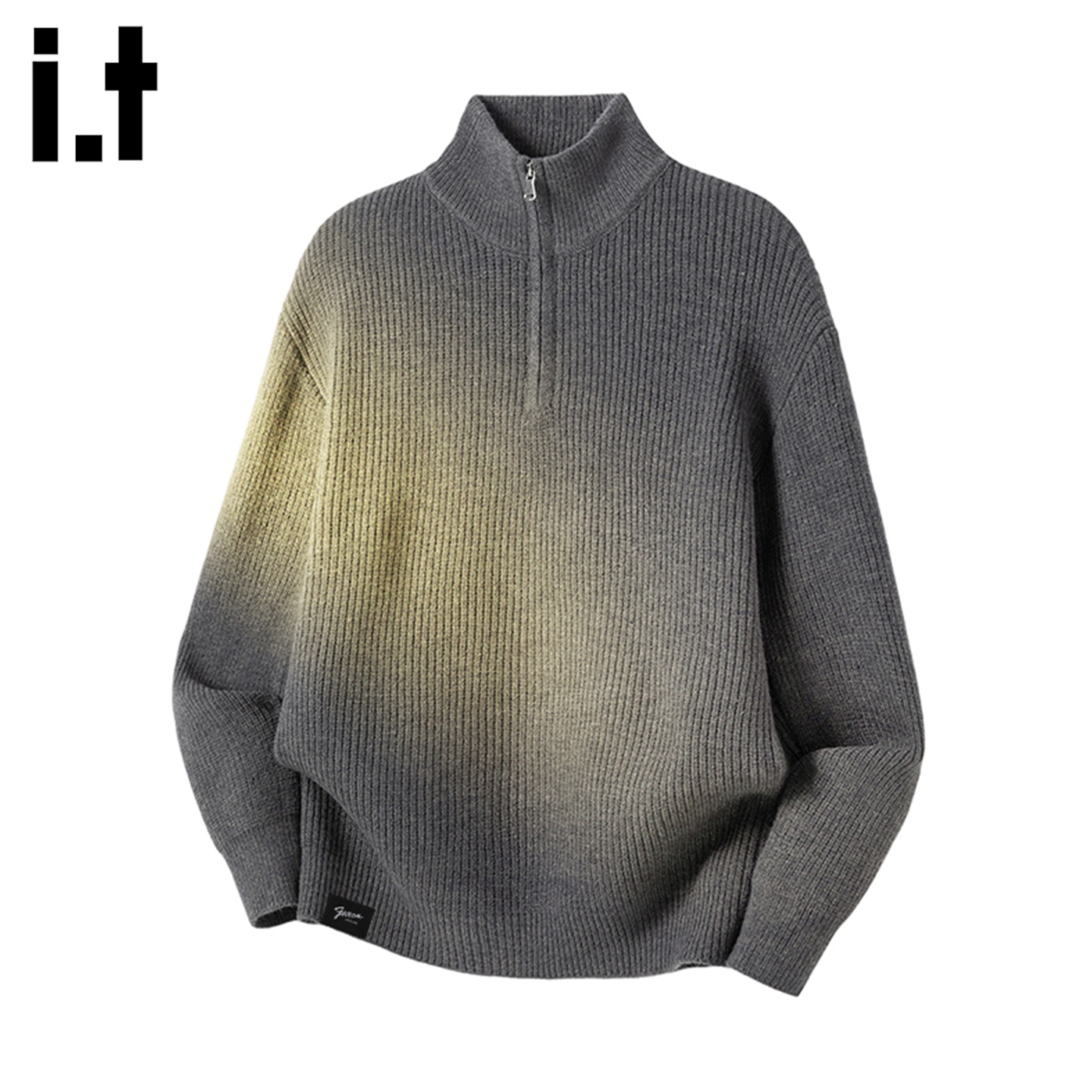 立领套头毛衣针织衫休闲宽松