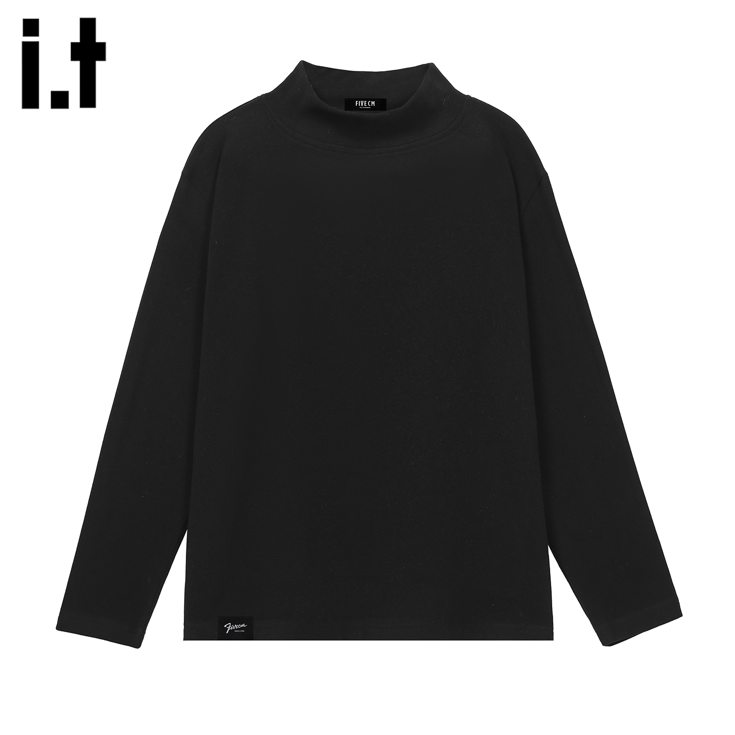 IT'S5cm黑色打底衫长袖t恤男