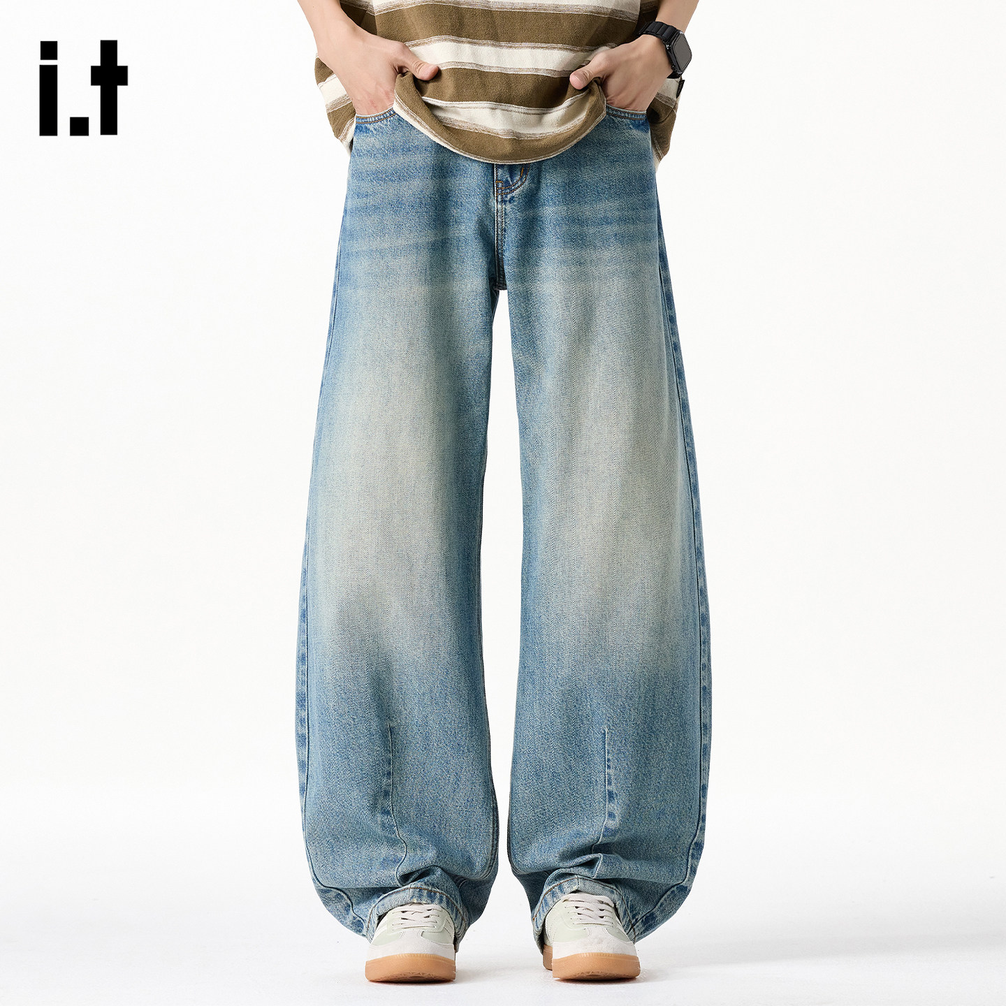 it :5cm/FIVECM美式潮牌弯刀牛仔裤男春季新款复古宽松休闲阔腿裤,男装,牛仔裤,淘宝优惠券,粉丝福利购,淘宝优惠卷