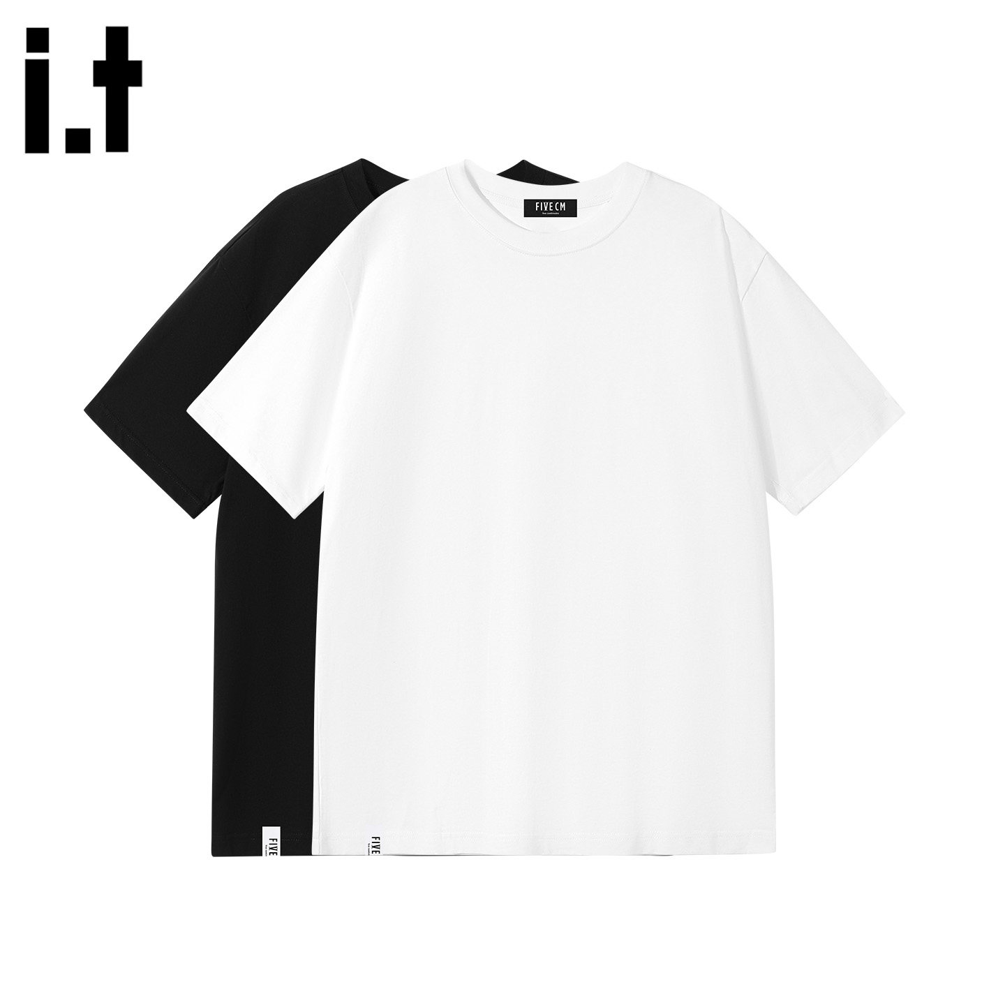 it FIVECM白色基础款t恤男女款2026夏季宽松慵懒薄款上衣