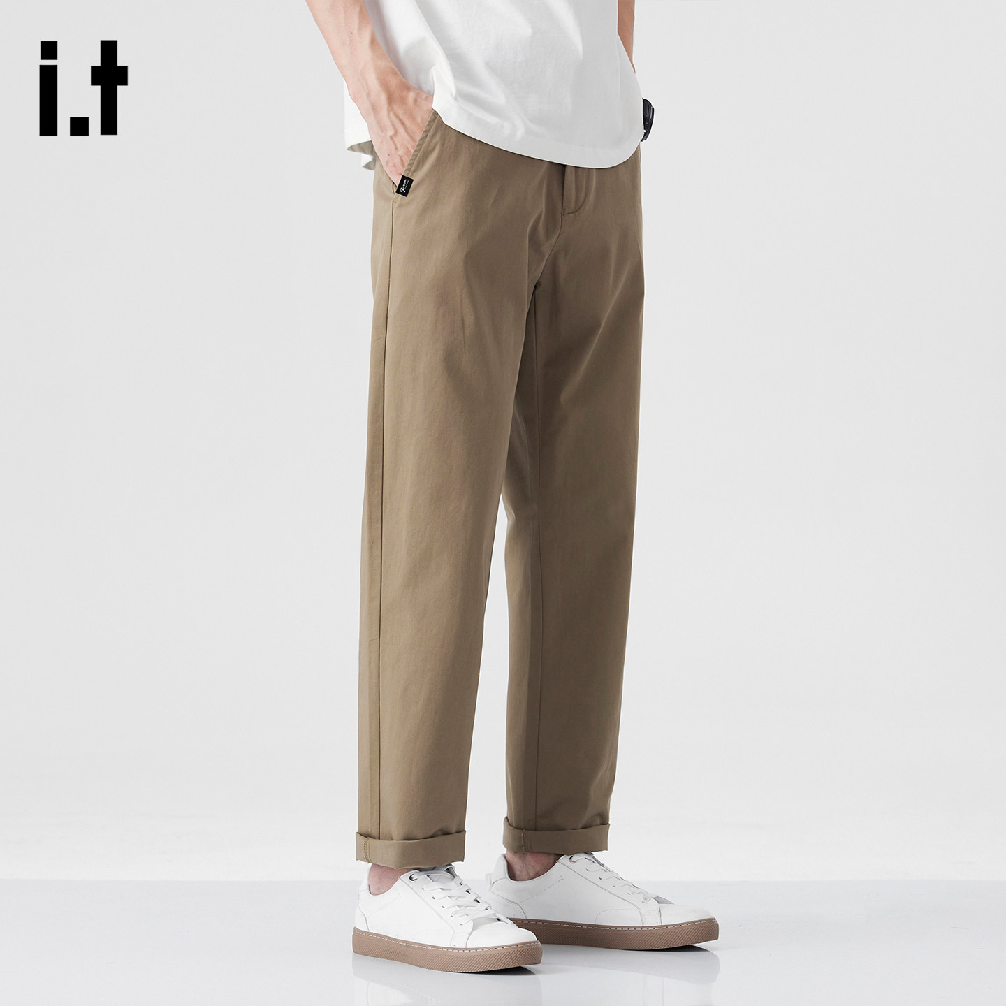 it :5cm/FIVECM慵懒风宽松直筒垂感卫裤2026春季阔腿休闲运动裤潮,男装,休闲裤,淘宝优惠券,粉丝福利购,淘宝优惠卷