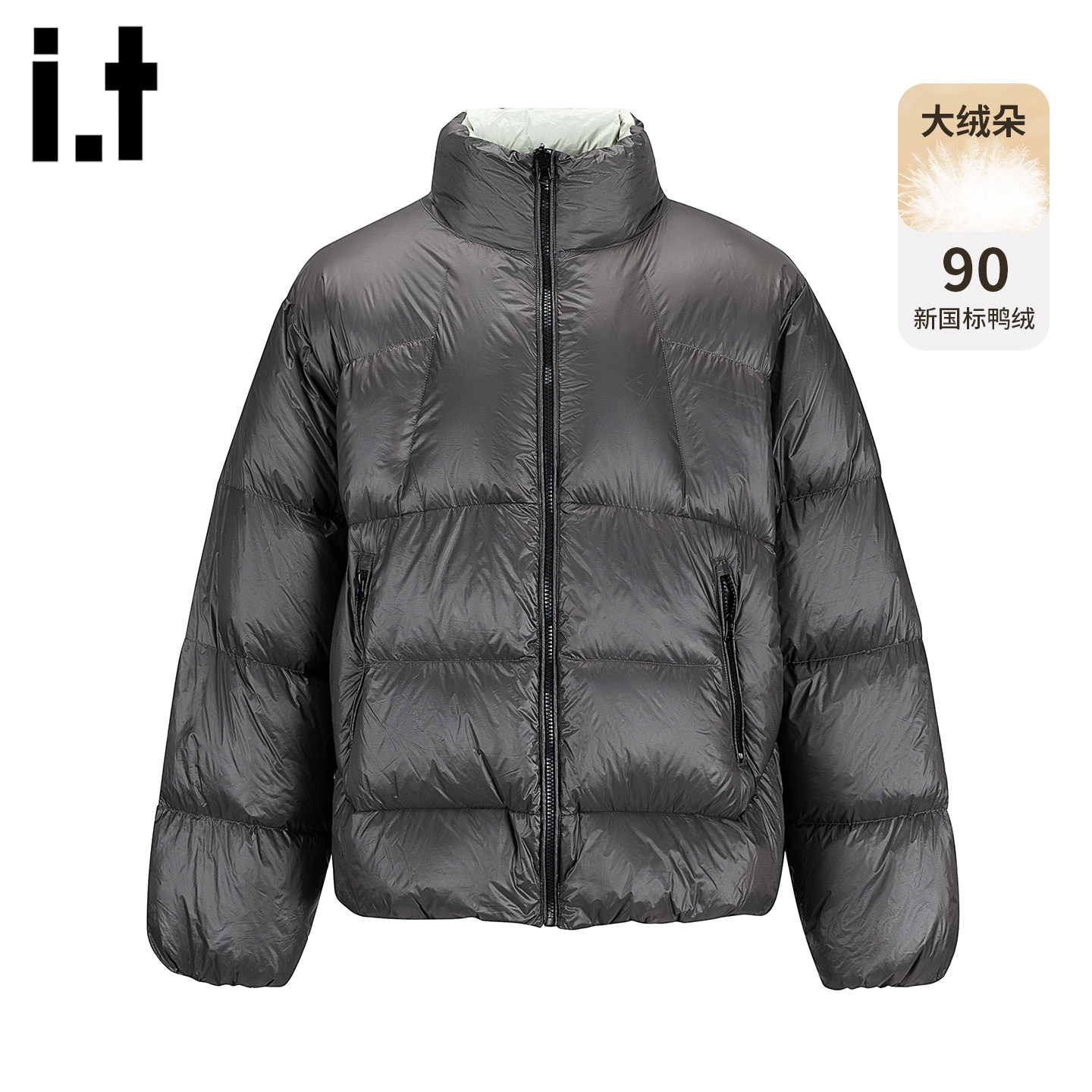 it5cm加厚立领羽绒服男款