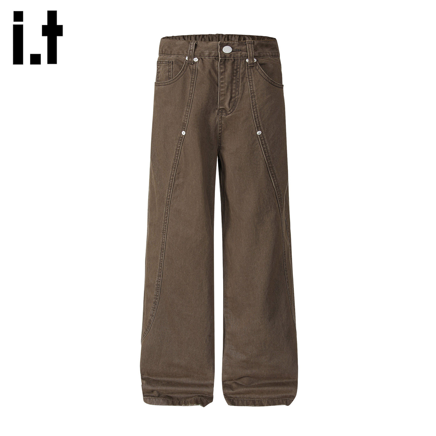 it :5cm/FIVECM美式设计休闲裤男春季痞帅拼接复古宽松vibe直筒裤,男装,休闲裤,淘宝优惠券,粉丝福利购,淘宝优惠卷