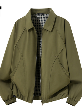 it :5cm/FIVECM时尚工装外套男士2025秋冬季宽松休闲翻领夹克百搭