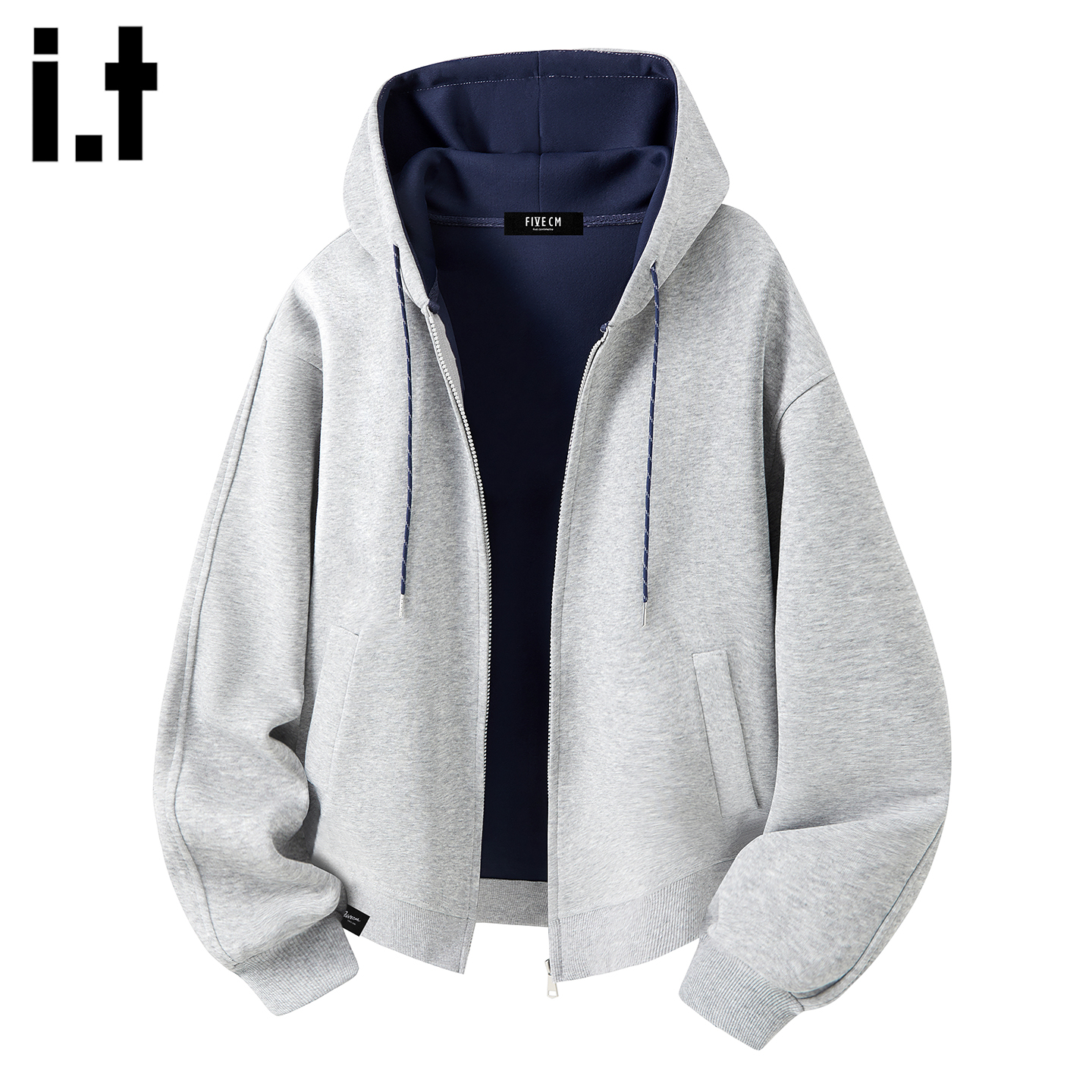 加绒开衫卫衣男士秋冬季美式重磅