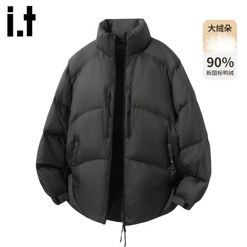 it5cm潮牌短款立领羽绒服外套