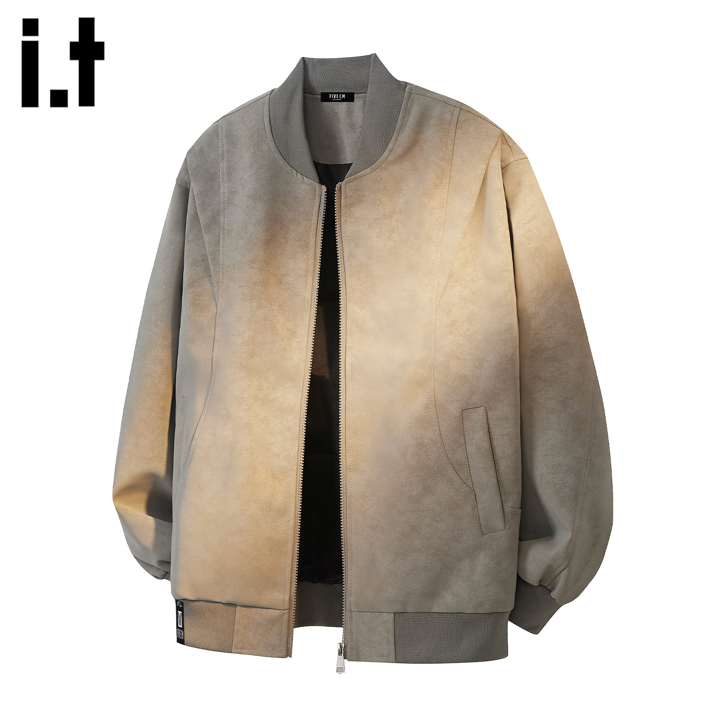 春秋新款美式麂皮皮衣夹克外套