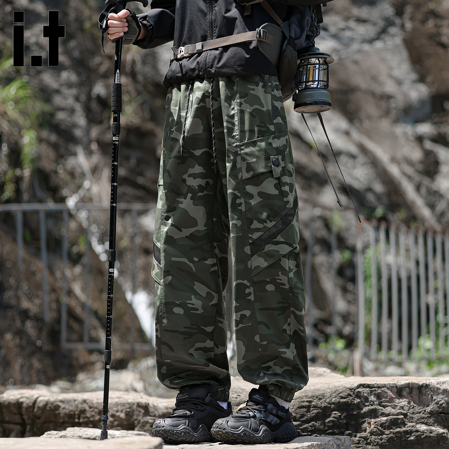 it :5cm/FIVECM潮牌2026新款户外运动束脚工装裤男款美式冲锋裤子