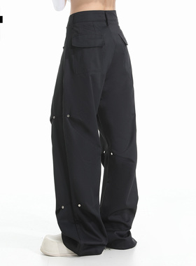 it :FIVECM伞兵工装裤男女春秋薄款2025潮流宽松直筒铆钉休闲裤子