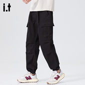 5cm 2025秋冬多口袋休闲裤 FIVECM潮流黑色束脚工装 裤 男士 长裤