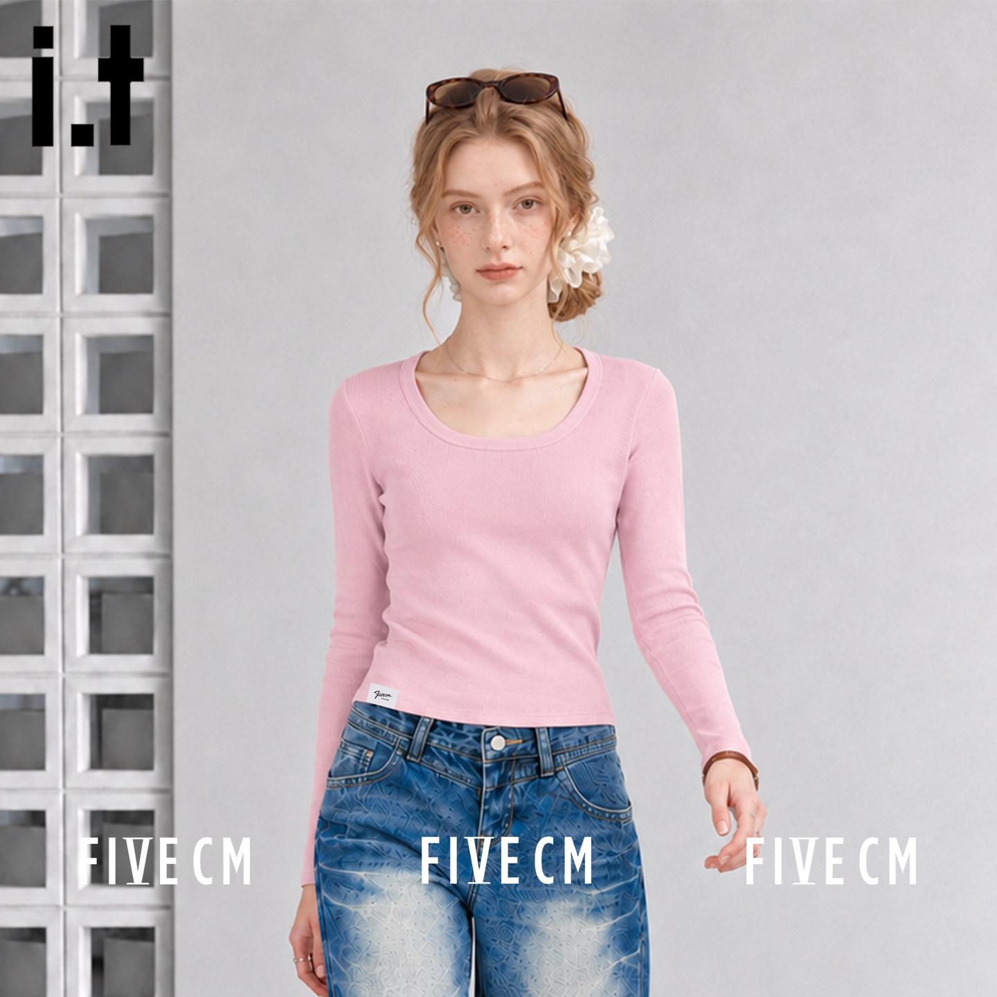 itFIVECM秋季长袖T恤女