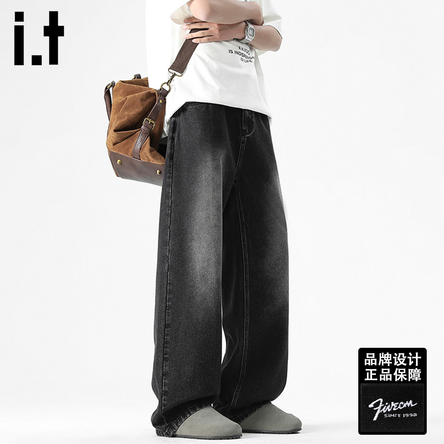 itFIVECM日系做旧牛仔裤男