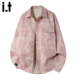 2025秋冬季 宽松上衣衬衣 衬衫 外套男士 5cm FIVECM粉色翻领长袖