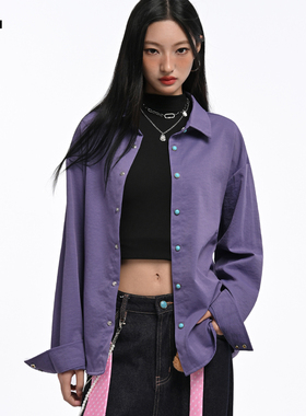 it :5cm/FIVECM衬衫男女同款2025新款秋冬宽松翻领痞帅设计感上衣