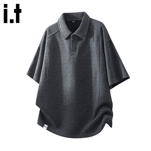 it5cm/FIVECM亨利领拼接POLO衫