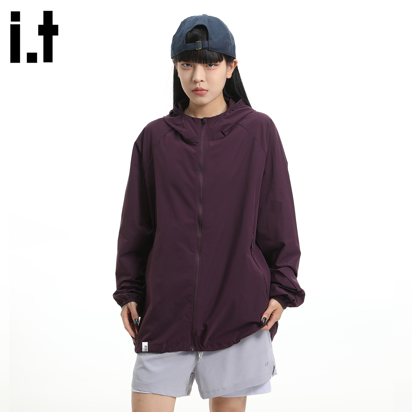 男女户外轻薄防晒服女连帽防晒衣