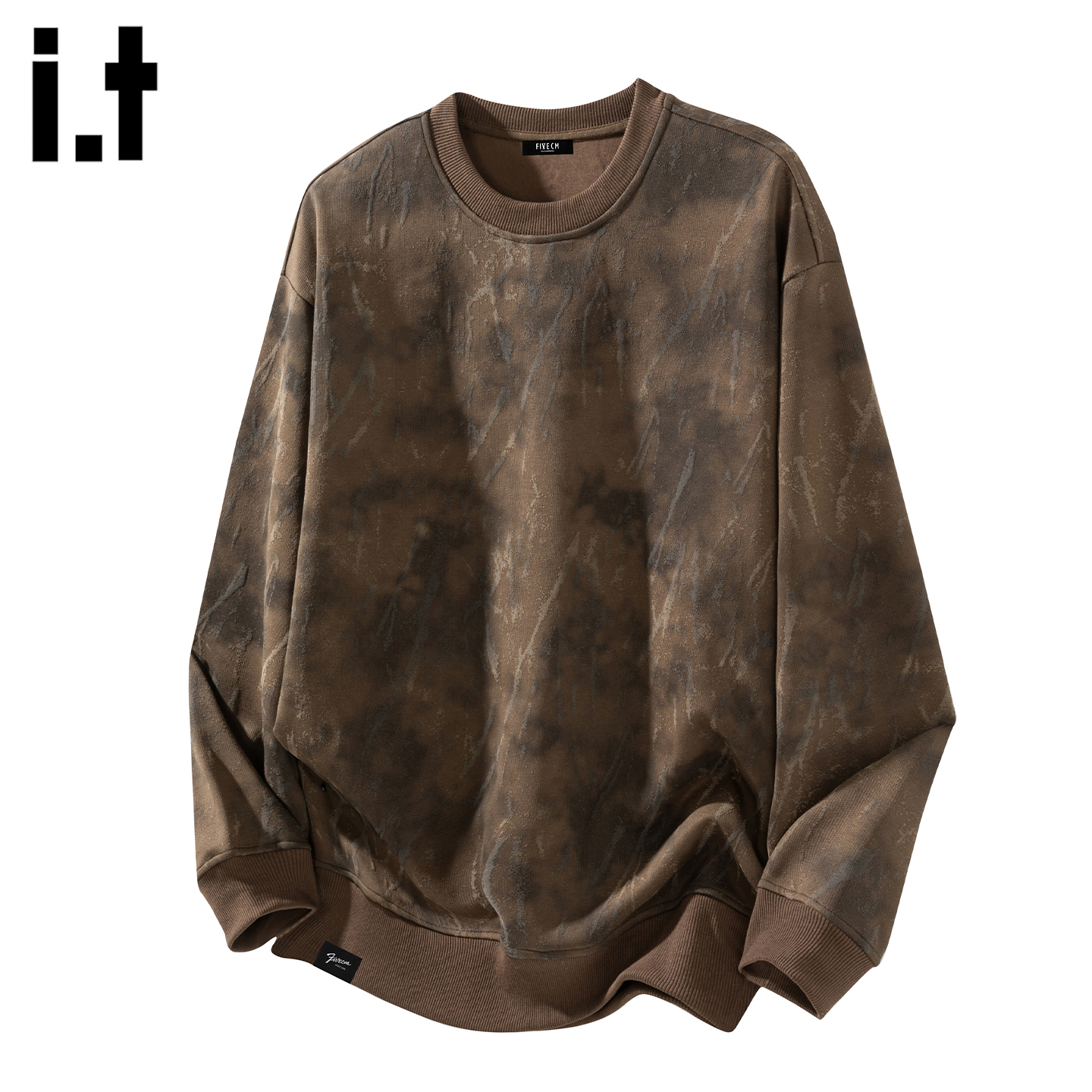 IT'S5cm/五cm复古扎染圆领卫衣