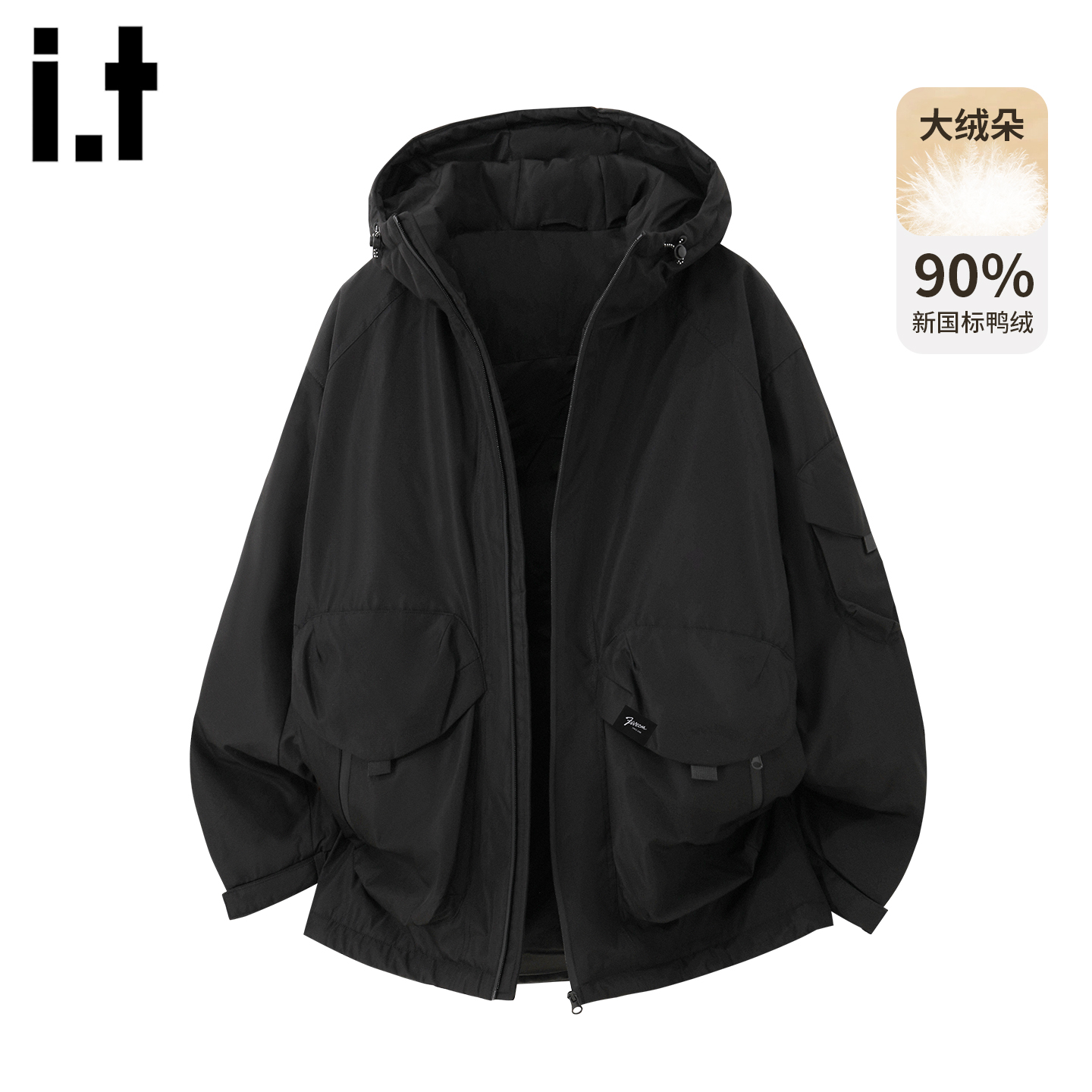 it5cm美式连帽工装羽绒服