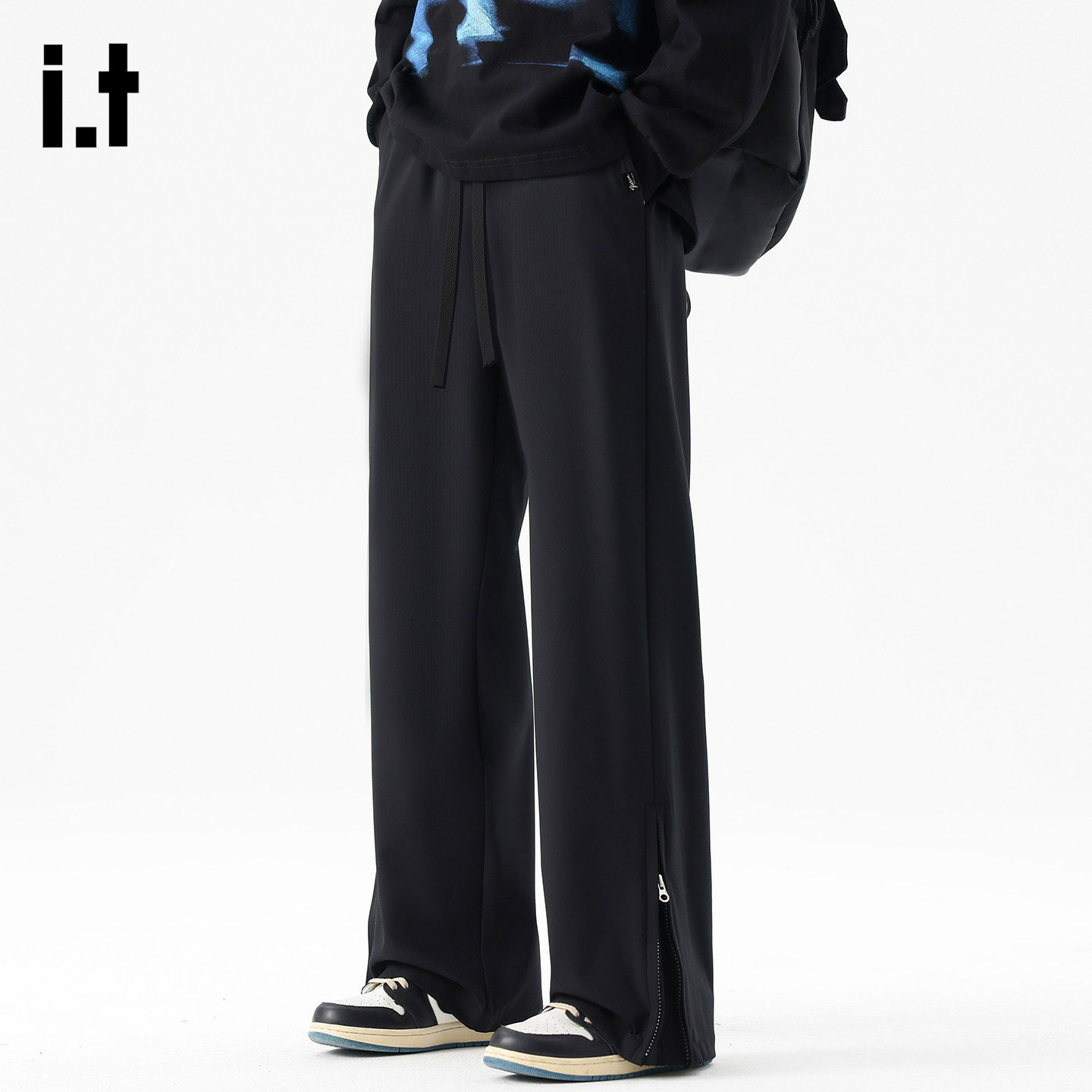 it :5cm/FIVECM宽松卫裤男2026年春季新款潮牌复古阔腿直筒休闲裤