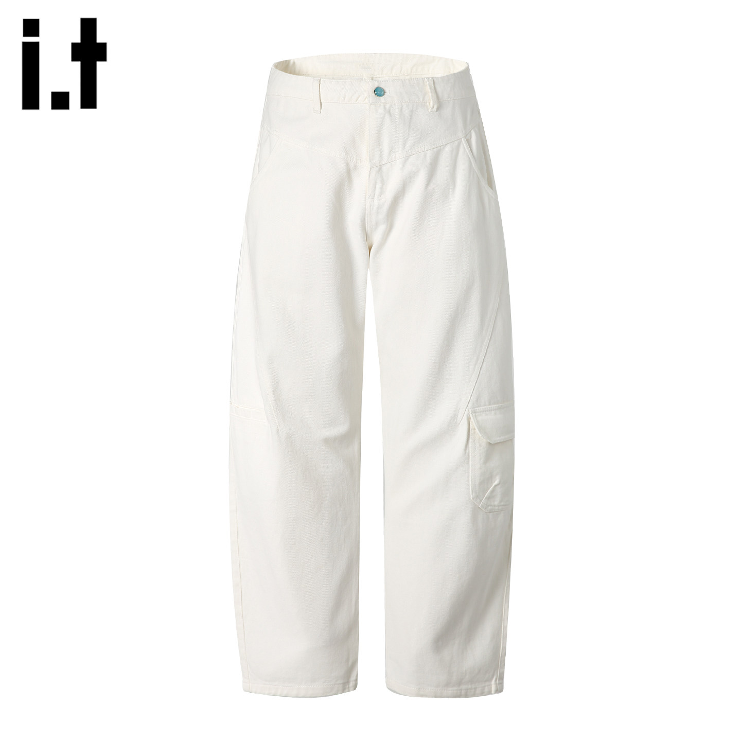 it :5cm/FIVECM潮牌白色直筒牛仔裤男女2026新款情侣休闲长裤百搭