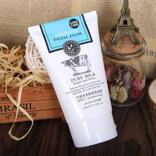 正品安奇娜牛奶水光保湿洗面奶100ml 洁面乳 洗颜膏泡沫奶 补水