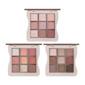 正品 哑光大地色灰粉色橘棕眼影盘 迷情派对九色眼影ET032