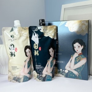 聚生缘国潮印象染发膏自然黑发霜