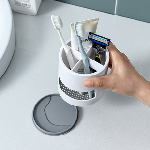 电动牙刷置物架家用卫生间台面洗漱沥水架塑料剃须刀按摩仪放置架