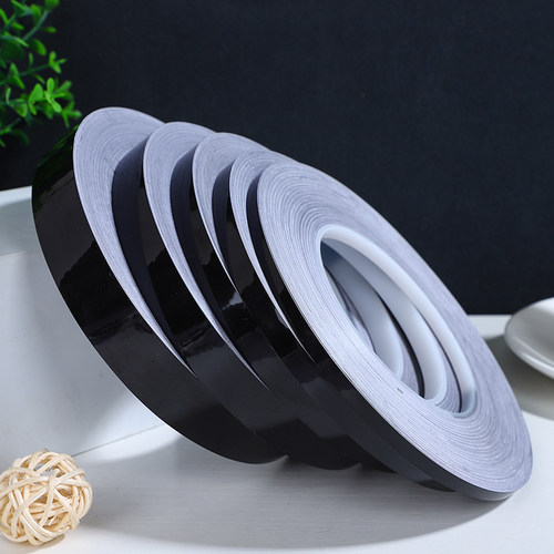 亮黑色美缝贴条天花石膏线美边线自粘柜门背景墙装饰条防水贴纸