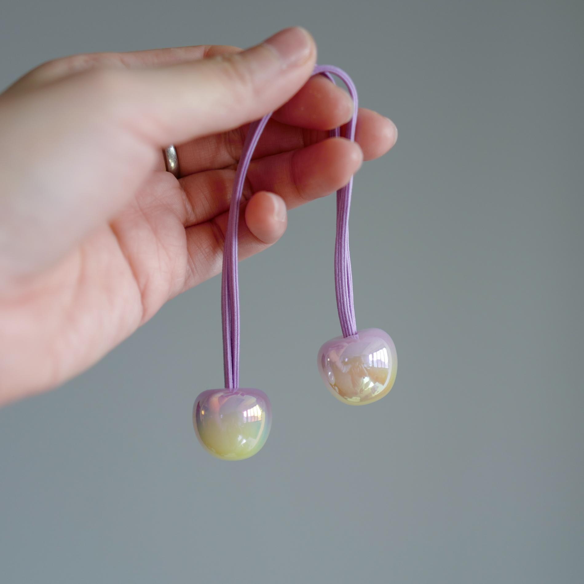 发量多可用儿童扎高马尾珠珠发圈女童绕绕发绳双头高弹力头绳发扎