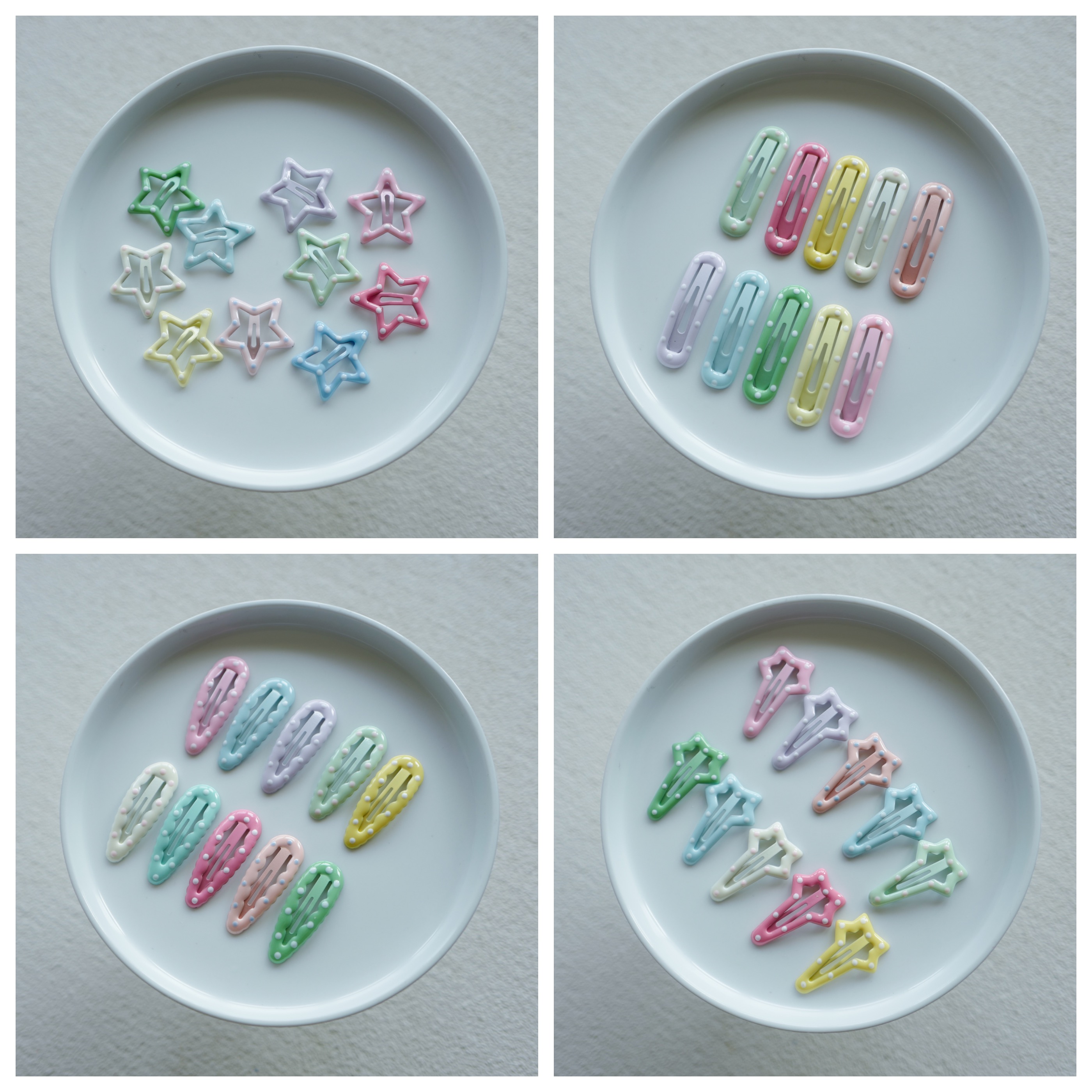 儿童多巴胺五角星星发夹女孩侧边刘海bb夹女童后脑勺碎发发卡头饰