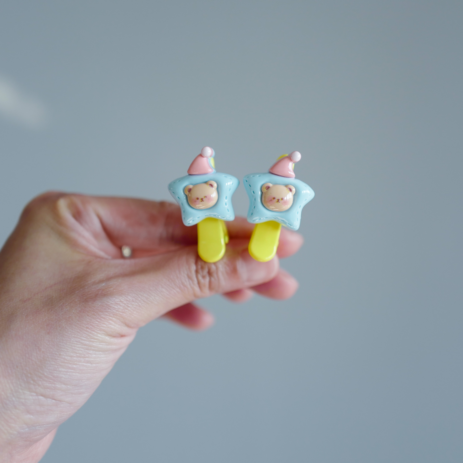 可爱小熊星星儿童小号碎发夹边夹