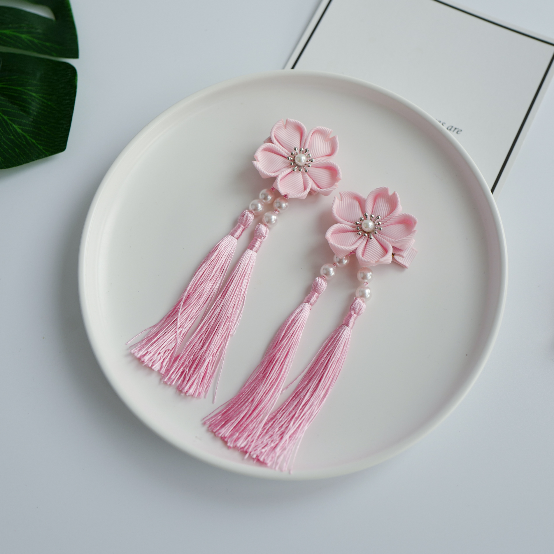 流苏手工女童古风宝宝全包发饰