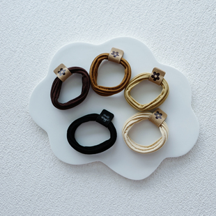 高弹力加粗无接缝马尾扎发量多选橡皮筋黑色头绳女生发圈皮套头饰