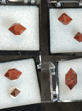 西班牙红水晶红宝石著名Jacinto de Compostela稀有矿物博物收藏