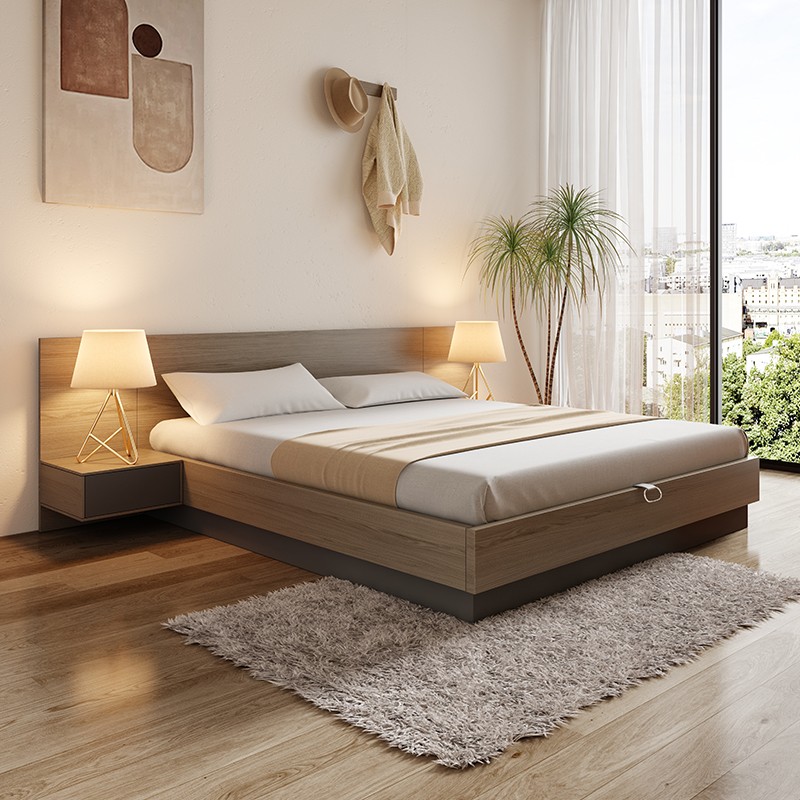 日式榻榻米床现代简约小户型双人床主卧室收纳大床北欧高箱储物床