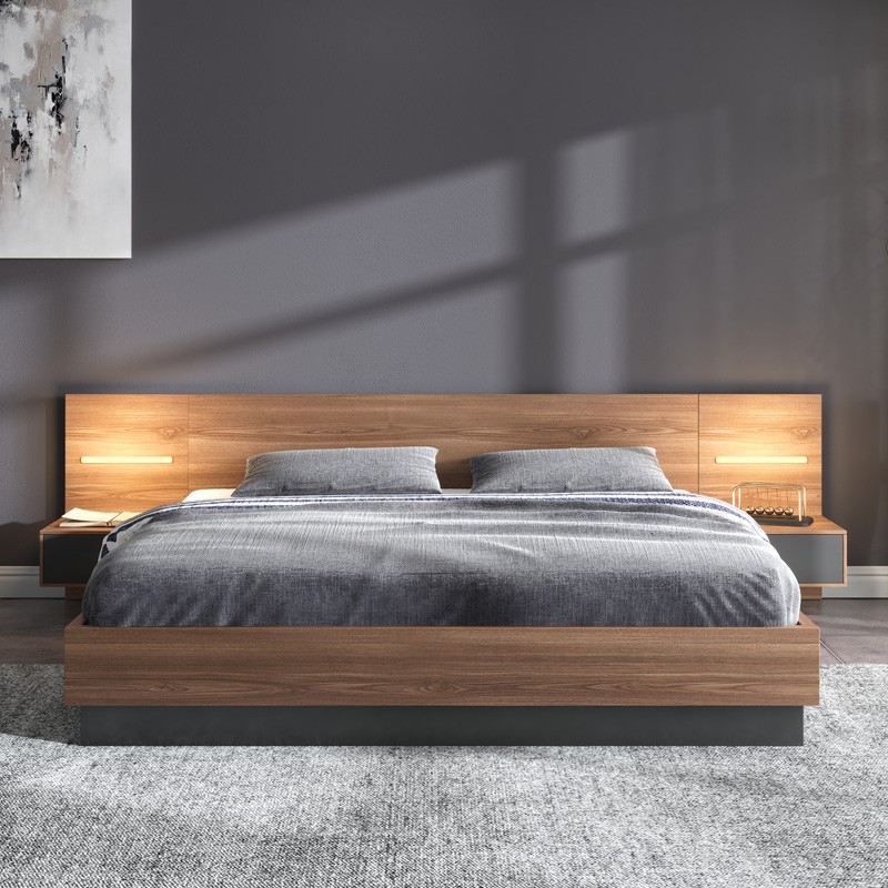 日式榻榻米床现代简约小户型双人床北欧高箱储物床主卧室收纳大床