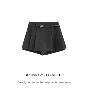 【年终大清仓】LOISELLE洛赛儿【·山月藏诗】时尚百搭休闲短裙