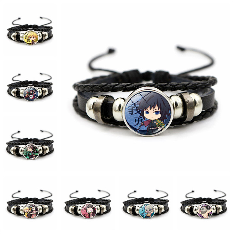 鬼灭之刃手工皮革编织手链