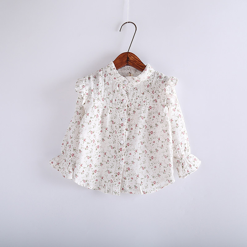 Chemise fille à manche longue en coton - Ref 2087036 Image 3