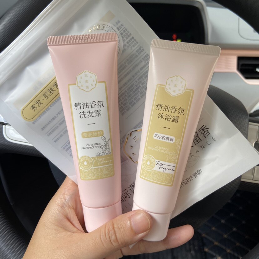 正品百雀羚三生花旅行装洗发水沐浴露旅行洗护套装外出方便携带