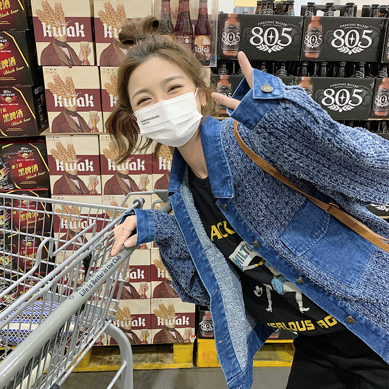 【档口有货】定制面料短款牛仔外套2D122-9202-P125控178,女装短外套,2D122
