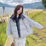 【有货】90绒两面穿连帽羽绒服2D122-2763-P355控498，女装羽绒服，2D122