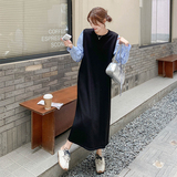 【档口有货】拼接卫衣连衣裙2D122-2705-P145控208，女装连衣裙，2D122