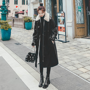 档口主推 加厚兔毛皮衣PU派克服外套 2D122-9039-P195控278图片