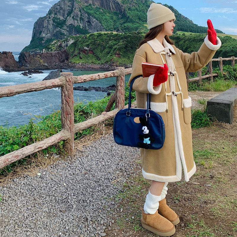 档口有货牛角扣皮毛一体外套2D122-9112-P205控298,女装棉衣/棉服,2D122