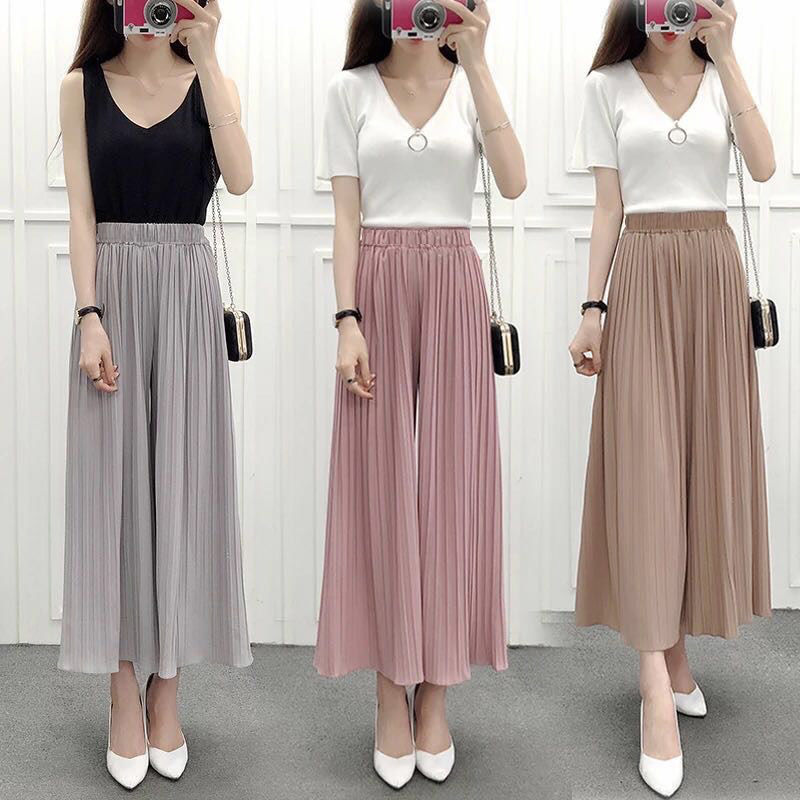 fold Korean Edition Wide leg Culottes 2019 new pattern fashion have more cash than can be accounted for Borneol Fold Fat sister XLin the Women's clothing/Boutique , Pants , Casual pants  category - from Buy2taobao.com to provide professional Taobao agent buy service